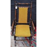 A 19th century child's American rocking chair