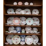 Royal Crown Derby plates including Royal Pinxton Roses, Posies, Mikado, Vine, A569 pattern,