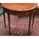 A 19th century mahogany card table,