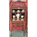 A 20th century mahogany display cabinet,