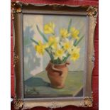 Kessell Still Life, vase of Daffodils signed,
