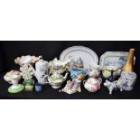 Ceramics - a set of twelve Paragon Morning Rose pattern dinner plates and salad plates;