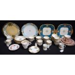 Ceramics - a 19th century part tea and coffee set,