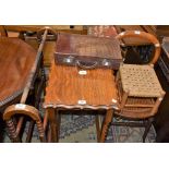 A Victorian mahogany balloon back side chair; a crocodile effect briefcase,