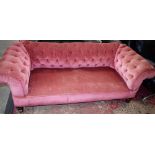 A Victorian button back sofa, c.