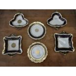 A Paragon part dessert service comprising eleven plates and four shaped serving bowls