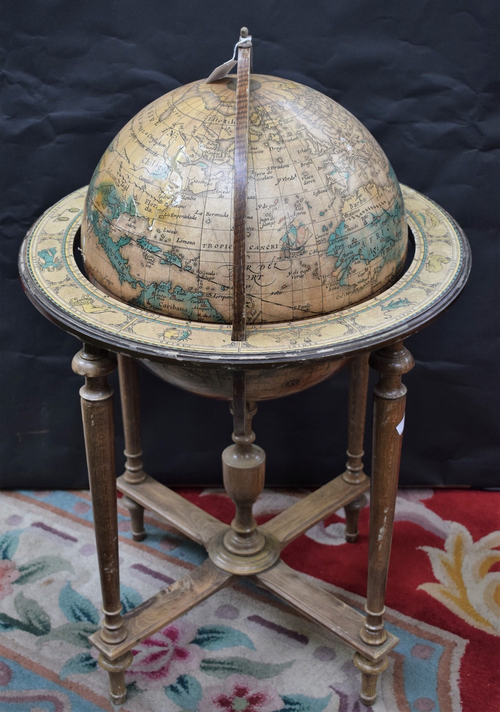 A Terrestrial globe,