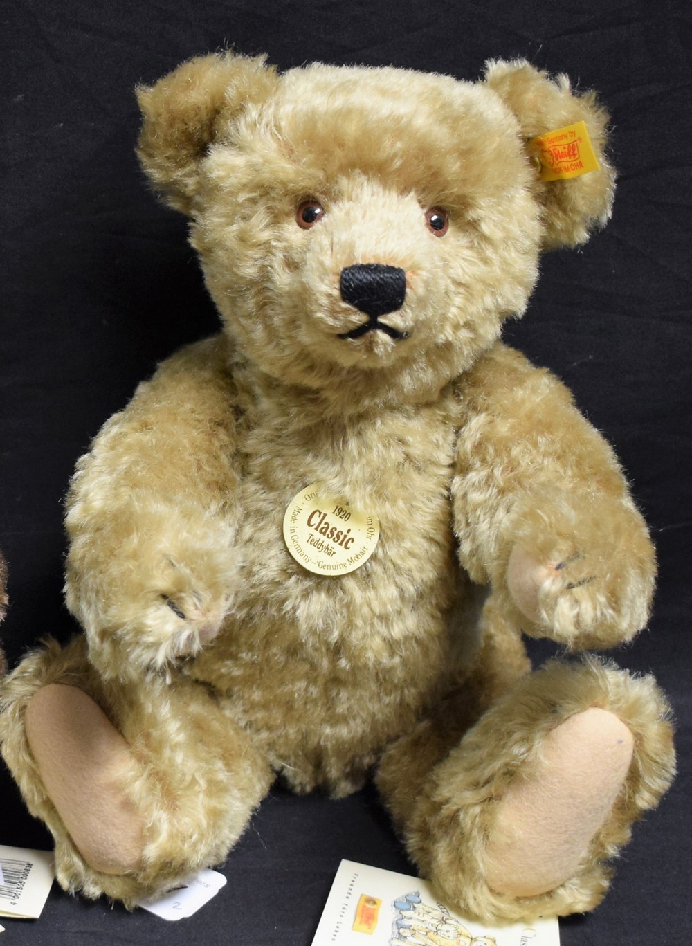 A Steiff teddy bear, classic 1920's style, blonde mohair, with growler,