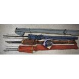 Fishing - a vintage Imperial twelve fibre glass rod; others; a Leeda magnum reel,