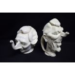 A Luck & Flaw 'Spitting Image' ceramic teapot, modelled as the head of Margaret Thatcher,