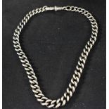A graduated silver Albert chain,