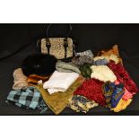 Textiles - ladies vintage and silk scarves;