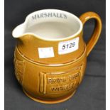 Advertising - a Royal Doulton stoneware bar jug, Marshall's Royal Toby Whisky and Toby Matured Gin,