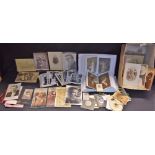 Victorian cabinet cards and carte de visite; Edwardian glamour postcards; photographs,
