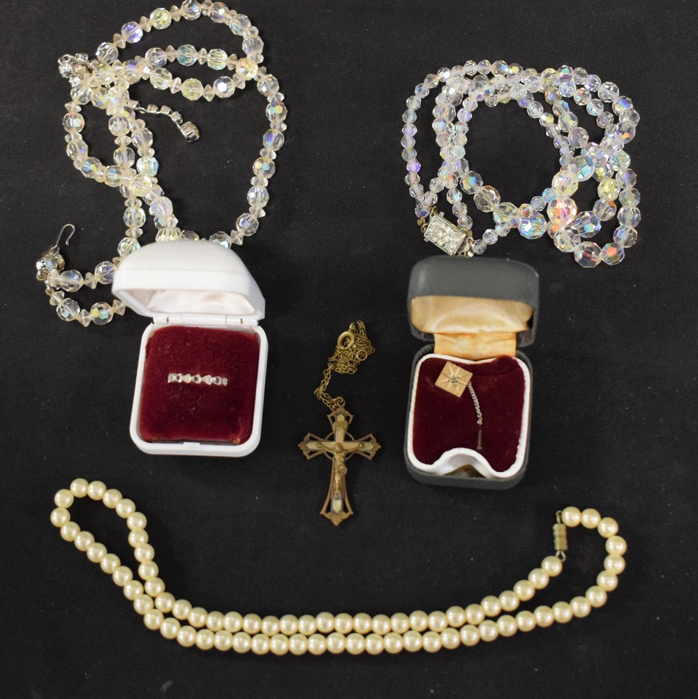 Costume Jewellery - including crystal necklaces,