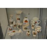 Ceramics - a quantity of crested ware including Arcadian china model of a tank;