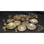 Metalware - silver and plated items including pocketwatch holder,