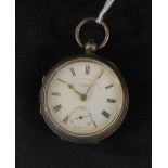 A silver express English lever pocket watch,