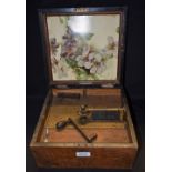 A mahogany musical box Ebblewhite, Aldgate High St, London E,