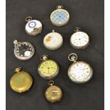 An Elgin pocketwatch, Roman numwerals, subsidiary dial; a silver cased pocketwatch,