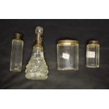 Silver mounted dressing table jars;