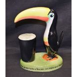 Advertising - a Guinness Toucan ceramic table lamp base, 21cm high,