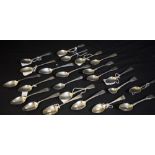 A quantity of silver spoons, mainly early 19th Century,