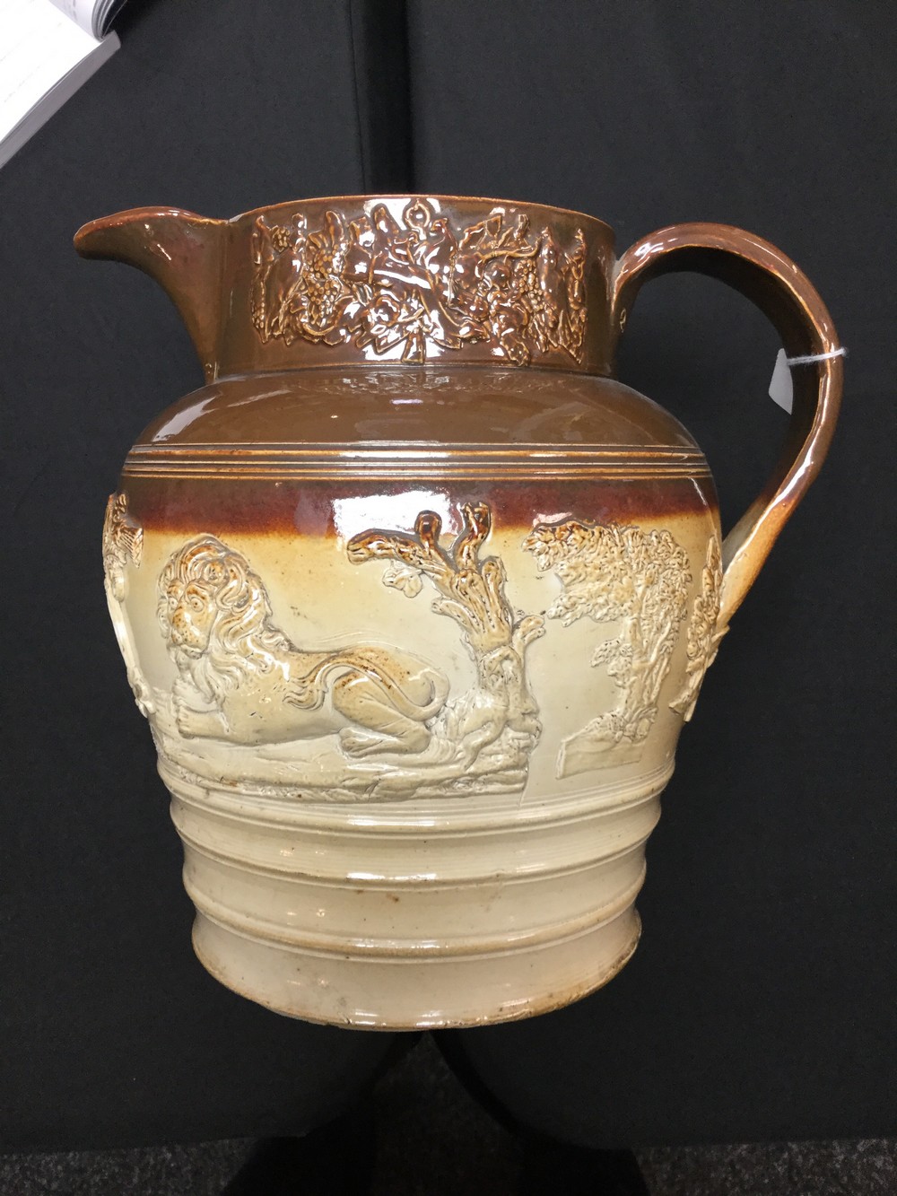 A 19th century Brampton brown salt glazed pottery jug, - Image 7 of 8