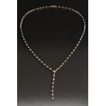 A contemporary modernist designed diamond necklace,