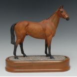 A Royal Worcester equestrian group, modelled by Doris Lindner, of Arkle, black printed mark,