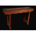 A Chinese padouk wood altar table,