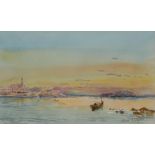 Michael Crawley The Grand Harbour, Valletta, Malta signed, titled to verso, watercolour,