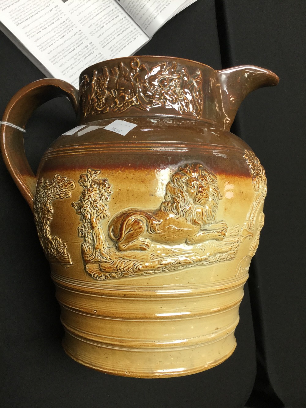 A 19th century Brampton brown salt glazed pottery jug, - Image 6 of 8