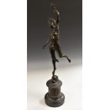 After Giambologna (19th century), a dark patinated bronze, Fortuna,
