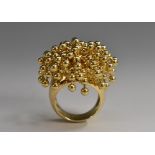 Cartier - a 1990's Nouvelle Vague Perruque 'wig' dress ring as a large 18ct yellow gold band