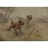 Henry Wilkinson (1921 - 2011), by and after, Terriers, a coloured etching,