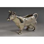 A Scottish cast silver cow creamer, of substantial gauge, 11.
