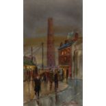 Michael Crawley The Shot Tower, Derby signed, titled to verso, watercolour,