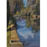 Michael Crawley Trentham Gardens, Staffordshire signed, titled to verso, watercolour,