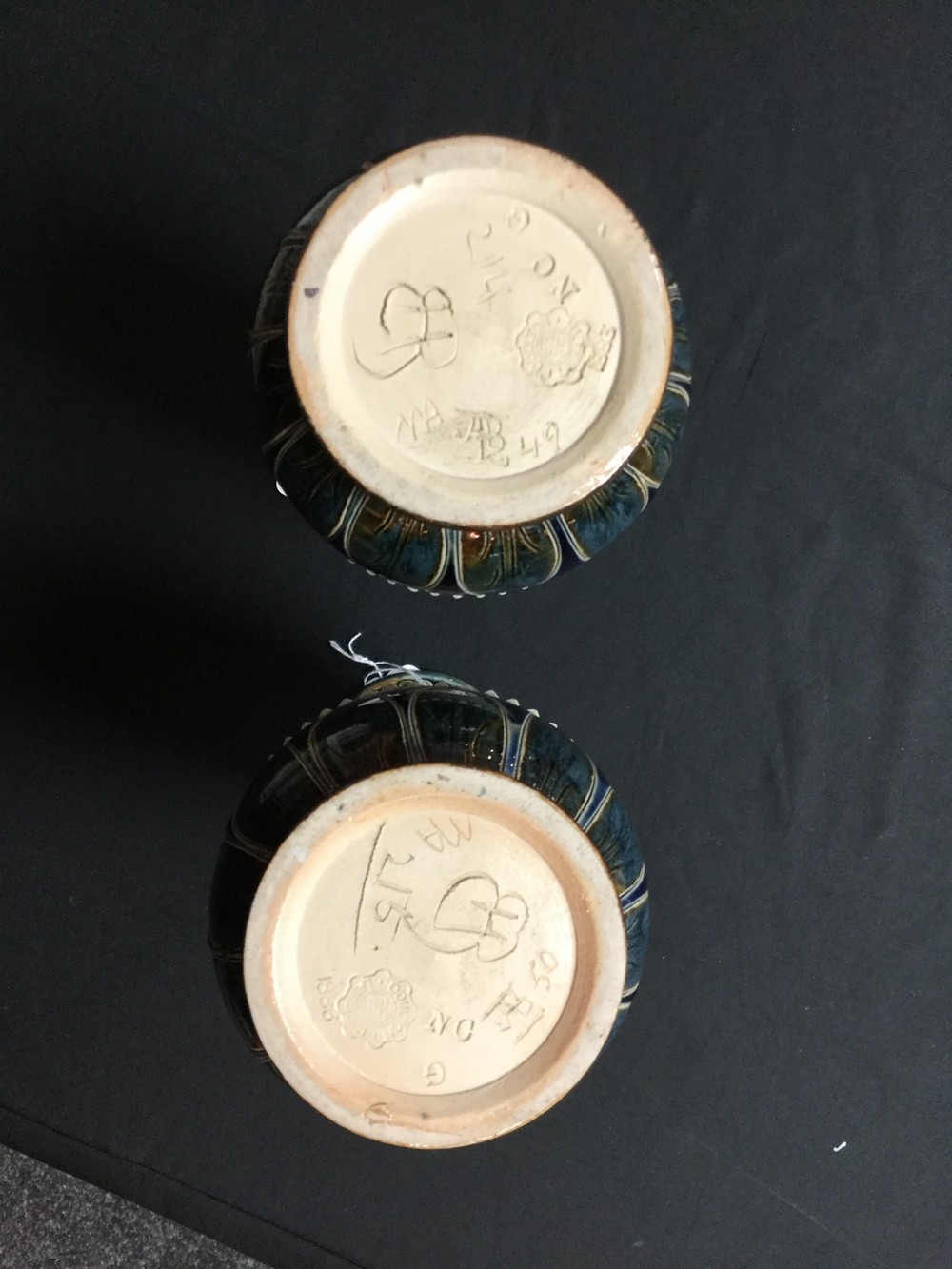 A pair of Doulton Lambeth baluster vases, by Hannah Barlow, monogrammed, - Image 5 of 9