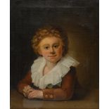 M David (French, 18th Century) Portrait of a Boy signed, dated 1787, oil on canvas, 58.