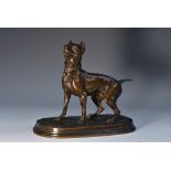 Pierre-Jules Mêne (1810 - 1879), after, a brown patinated animalier bronze,