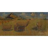 Marius (Continental School, 19th century) Sheep Grazing in a Glade,