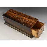 A 19th century lady's coromandel rectangular glove box, inscribed Gloves in brass marquetry,