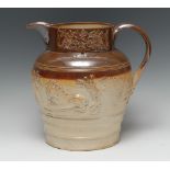 A 19th century Brampton brown salt glazed pottery jug,