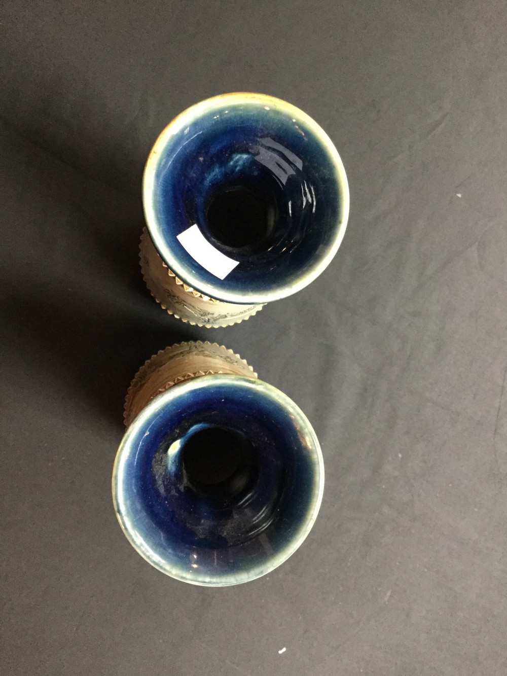 A pair of Doulton Lambeth baluster vases, by Hannah Barlow, monogrammed, - Image 4 of 9