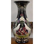 A floor standing contemporary Moorcroft Talwin pattern baluster vase, 67cm, signed in green,