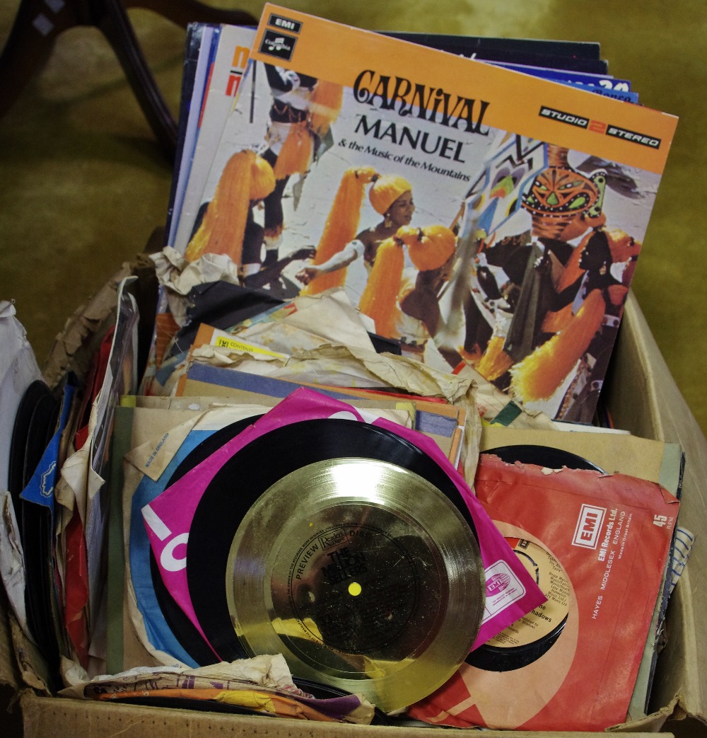 Records - various 7" singles, 12" singles and LP's, including Disco,Olivia Newton-John, Carnival,