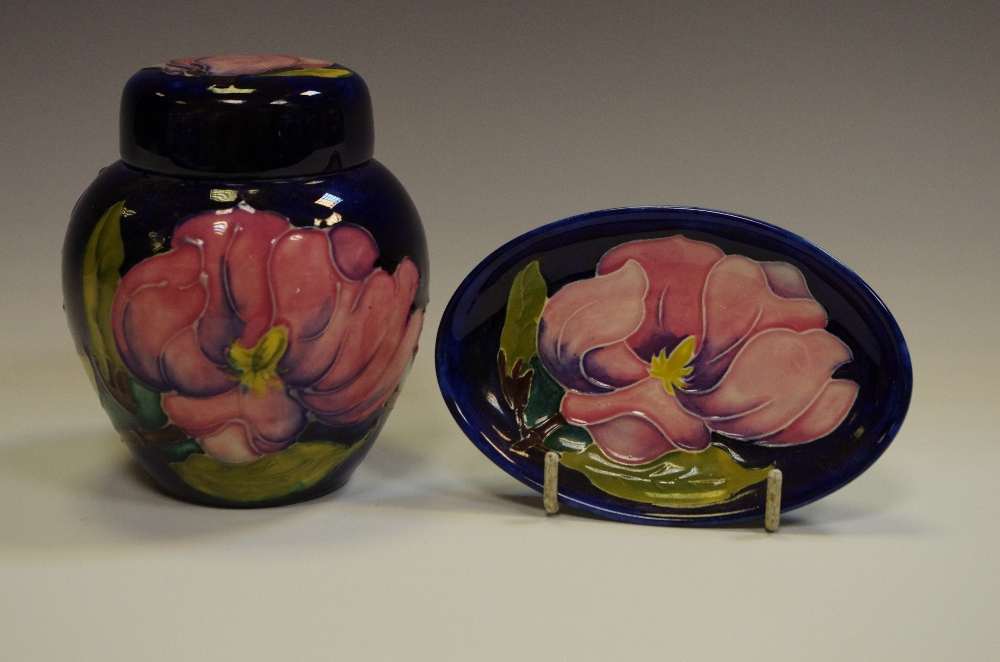 A Moorcroft magnolia pattern ginger jar and cover,