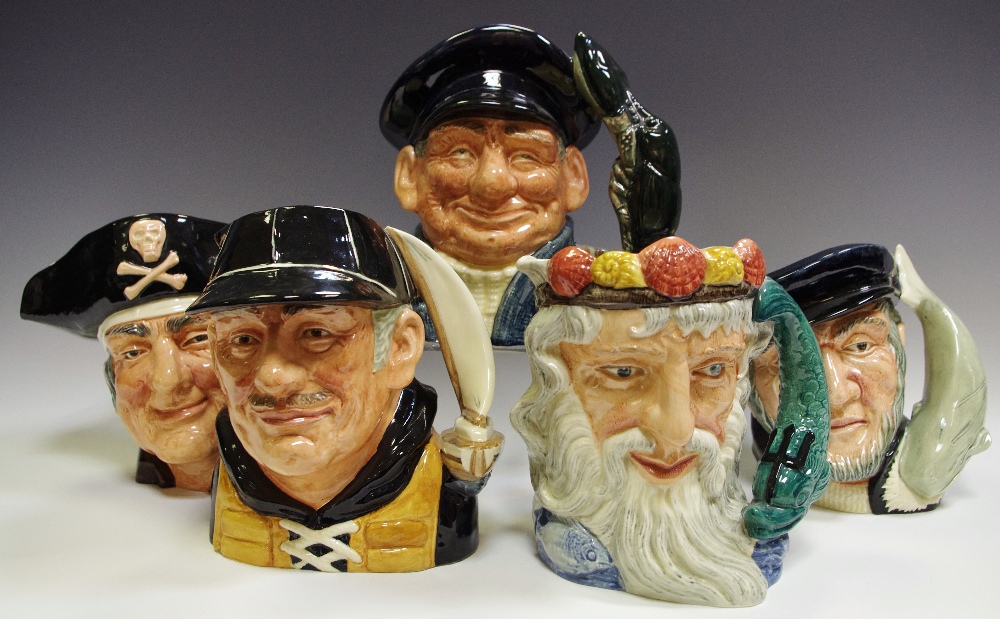 A Royal Doulton character jug The Lobster Man D6617; others including Long John Silver D6335,